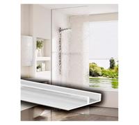 Bande de fixation de diviseurs de type F argentée, garniture de bord de canal de 2mm d'épaisseur for le verre, Rail de Clip de séparation de bureau de douche en alliage d'aluminium(100cm/39.4in,10mm)