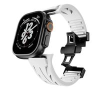 Bande de fluororubber pour ultra 2 49 mm s10 46mm 45 mm 44 mm 42 mm STRAP pour la série Iwatch 6 5 4 SE 9 8 7 Ultra Cut to Taille FluororBber Bracelet WatchBands