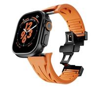 Bande de fluororubber pour ultra 2 49 mm s10 46mm 45 mm 44 mm 42 mm STRAP pour la série Iwatch 6 5 4 SE 9 8 7 Ultra Cut to Taille FluororBber Bracelet WatchBands