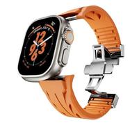 Bande de fluororubber pour ultra 2 49 mm s10 46mm 45 mm 44 mm 42 mm STRAP pour la série Iwatch 6 5 4 SE 9 8 7 Ultra Cut to Taille FluororBber Bracelet WatchBands