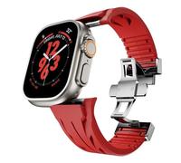 Bande de fluororubber pour ultra 2 49 mm s10 46mm 45 mm 44 mm 42 mm STRAP pour la série Iwatch 6 5 4 SE 9 8 7 Ultra Cut to Taille FluororBber Bracelet WatchBands