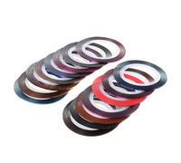 Bande De Frise D'art D'ongle-18 Bandes De Frise D'art D'ongle Colorées Bandes Auto-Adhésives