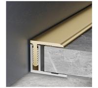 Bande de garniture de sol réglable pour seuils d'entrée du bois au carrelage, vinyle et ciment - Design durable pour des bords sans couture - Installation facile