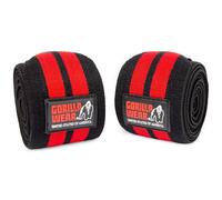 Gorilla Wear Knee Wraps 79 pouces - Noir/rouge - Accessoire de bodybuilding et de fitness - Taille unique