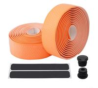 Bande de guidon à base de polyuréthane et EVA avec texture 3D, absorption de la transpiration et respirabilité pour guidon de vélo de route, VTT, cannes à pêche, raquettes (orange rouge)