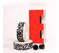 Bande de guidon de vélo avec couches de polyuréthane et EVA conçue pour les vélos de route et de montagne favorisant la traction et le confort (blanc gris)