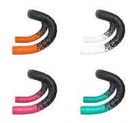 Bande de guidon de vélo avec mousse EVA élastique et matériau composite PU respirant, antidérapant et absorbant les chocs (blanc)