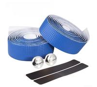 Bande de guidon de vélo de route combinant PU texturé pour une meilleure prise en main et mousse EVA élastique pour amortir les vibrations sur les routes pavées et rugueuses (bleu)