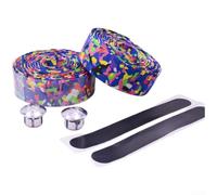 Bande de guidon de vélo de route en EVA avec texture perforée antidérapante et respirante pour une meilleure prise en main et un contrôle de l'humidité pendant le cyclisme (multicolore)