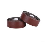 Bande de guidon de vélo de route en polyuréthane absorbant les chocs et poignée antidérapante, comprend une extrémité de barre pour une couverture complète du guidon (marron)