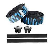 Bande de guidon de vélo de route EVA/PU, Absorption des chocs, confort, accessoire de cyclisme léger, bleu, noir, blanc, or, noir (Blue Black)