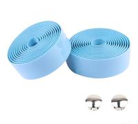 Bande de guidon de vélo de route, flexible et enveloppant en mousse de caoutchouc, antidérapant, 8 couleurs (bleu clair)