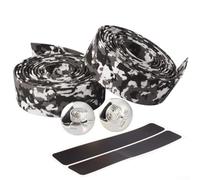 Bande de guidon de vélo haute adhérence pour toutes les activités de cyclisme, complète avec accessoires de finition d'extrémité de guidon (noir)