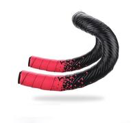 Bande de guidon élégante pour vélo de route, poignée rembourrée en cuir souple, complète avec extrémité de barre pour une utilisation facile (noir rouge)