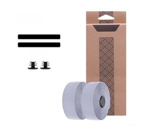 Bande de guidon en polyuréthane + EVA avec coussin éponge antidérapant pour vélo de route, extrémités de guidon et bandes de finition pour une couverture complète du guidon (noir)