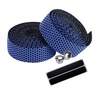 Bande de guidon flexible antidérapante pour vélo de route, matériau EVA avec bandes d'extrémité de barre pour une installation facile (bleu)