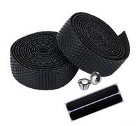 Bande de guidon flexible antidérapante pour vélo de route, matériau EVA avec bandes d'extrémité de barre pour une installation facile (noir)