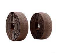Bande de guidon perforée en EVA pour vélo de route, antidérapante, absorbant la transpiration avec absorption des chocs, trous d'aération respirants pour plus de confort, bande légère (marron)