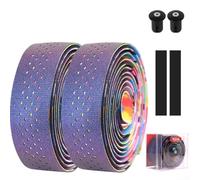 Bande de guidon perforée en silicone et EVA pour une fonctionnalité antidérapante et une régulation thermique sur les vélos (violet)