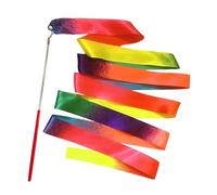 Bande de gymnastique pour gymnastique rythmique - Dégradé de couleurs - Appareil d'entraînement de danse, bandes de voile de gymnastique, pour camp de vacances, salle de jeux, école à la maison, club