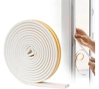 Bande de Joint D-Profil,Calfeutreur Les Porte et Fenêtres avec Forte Adhérence, soler du Bruit et Anti-intempéries,6Metres (Blanc)