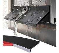 Bande de joint météo en caoutchouc pour gouttière de porte, déflecteur de pluie autocollant extérieur pour fenêtre, bande de protection contre l'eau résistante aux intempéries pour rebord de fenêtre