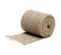 Bande de Jute teinte naturelle, 230g/m², rouleau 10 cm x ± 12,5 m, pour jardinage, emballage ou bricolage, La Cordeline JN40, naturel