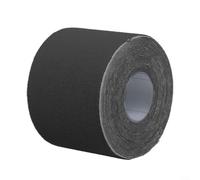 Bande de kinésiologie extensible respirante 5 cm x 5 m pour thérapie sportive relâchement musculaire et soutien biomécanique pendant l'entraînement (Noir)
