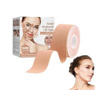 Bande de kinésiologie faciale, bande frontale pour patchs anti-rides et lifting du visage pour le visage et le cou, bande de kinésiologie pour détendre les muscles du visage (1 pièce)