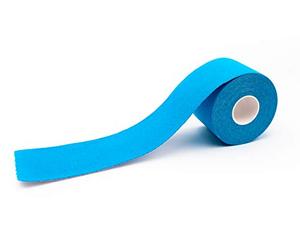 Bande de kinésiologie pour strap ou strapping couleur bleu axion | Ruban adhésif résistant à l'eau | Optimal pour le sport | En rouleau de 5 m