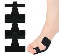 Bande de kinésiologie prédécoupée correctrice d'hallux valgus, bande de soulagement de la douleur d'oignon au pied, invisible imperméable du gros orteil pour orteil valgus (Noir 30 Pièce)