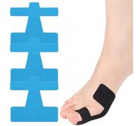 Bande de kinésiologie prédécoupée correctrice d'hallux valgus, bande de soulagement de la douleur d'oignon au pied, invisible imperméable du gros orteil pour orteil valgus (Bleu 30 Pièce)
