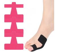 Bande de kinésiologie prédécoupée correctrice d'hallux valgus, bande de soulagement de la douleur d'oignon au pied, invisible imperméable du gros orteil pour orteil valgus (Rose 10 Pièce)