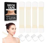 Bande de levage instantanée du cou, bande de levage invisible derrière le cou pour femme, pour le cou, le visage, la mâchoire (4 bandes élastiques + 20 patchs de rechange)