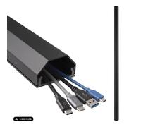 Bande de masquage en aluminium pour câbles Maclean 33 x 18 x 750 mm noire MCTV-897 B
