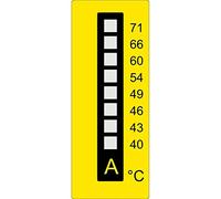 Bande de mesure de température de 40 à + 71 °C verticale, 8 champs irréversibles