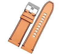 Bande de montre en cuir authentique pour ceinture de montre diesel DZ4476 / 4482 DZ7408 7406 4318 STRAP 22 24 26 28 mm Band de montre de bracelets pour hommes (couleur: 15 or brun, taille, taille: