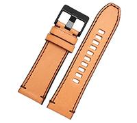 Bande de montre en cuir authentique pour ceinture de montre diesel DZ4476 / 4482 DZ7408 7406 4318 STRAP 22 24 26 28 mm Band de montre de bracelets pour hommes (couleur: 15 or brun, taille, taille: