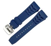 Bande de montre en silicone en caoutchouc pour Richard Mille Brotte en acier inoxydable Boucle pliante Bleu