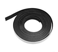 Bande de moulure de voiture en cuir synthétique - Flexible - Autocollant décoratif pour tableau de bord et portes - 3 m - Découpe sur mesure - Noir