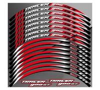 Bande de moyeu Ensemble D'autocollants Réfléchissants Imperméables pour Roues Moto 17 Pouces Garniture Protection Jante pour Y&amaha pour Tracer 900 GT(Style 1)