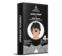 Bande de nez avec sérum BHA | Bandes de nez pour comédons et points blancs (4 bandes) | Nettoyant pour pores | avec extraits naturels d'aloe vera et d'hamamélis