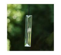Bande de pendentif en cristal de 10cm de Long, prisme en forme de barre, décoration suspendue en verre transparent, fête à la maison