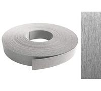 Bande de placage Mélamine 22 mm x 10m avec colle thermo-fusible, décor décor en acier inoxydable