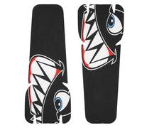 Bande De Poignée De Guidon - 500 Microns En PVC 3D Style Requin Pour Barre De Vélo, Protection Imperméable Anti-décoloration, Autocollant De Vélo Résistant Aux Rayures Avec Installation Facile | Prote