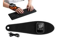 Bande de poignet en néoprène - 2000 mAh - Coussin chauffant de 44 cm - Support chauffant électrique pour poignets | Bande chauffante avec 3 niveaux de vibration, soutien des poignets pour la