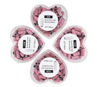 Bande de ponçage à ongles, 200pcs de petite taille bande de ponçage à ongles enlevant la peau morte efile ponçage ensemble 80# 150# 180# 240# avec boîte de rangement pour les