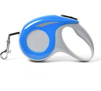 Bande de propreté pour enfants en cuir -Nylonklebeband Ein Knopf Schloss Tangle Free Welpe Gehen für Haustiere 3 Meter Blau