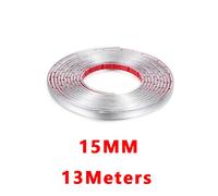 Bande De Protection Chromée Pour Porte Latérale,13m,Auto-Adhésif Pour L'extérieur De La Voiture,Moulage,Décoration Pour Pare-Choc,6mm - 30mm Bande Chromée De Porte Latérale Bande De Par - Type 15mm