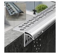 Bande de Protection Contre la Pluie Gouttières en Aluminium pour Avant-toit | Conception des Ouvrages Dérivation eau pour les Rebords Balcons et Terrasses, Aluminium, Argenté(5.9ft)